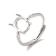 Adjustable Brass Solitaire Ring Settings&nbsp;KK-C022-02P-1