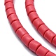 樹脂粘土ビーズ連売り  コラム  ファイヤーブリック  5~7x6mm  穴：1.5~2mm  約61~69個/連  15.74インチ&nbsp;CLAY-T001-C27-3