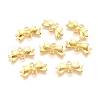 合金リンクコネクター  鉛フリー及びカドミウムフリー  蝶結び  ゴールドカラー  20x10x3mm  穴：2mm&nbsp;EA11930Y-G