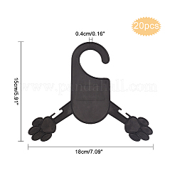 プラスチック製のペットハンガー  ペット衣類用品用  ブラック  150x180x4mm&nbsp;AJEW-WH0244-13