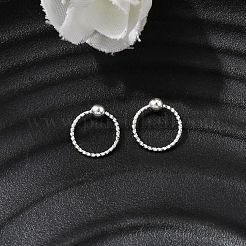 Brass Ball Captive Bead Nose Ring&nbsp;AJEW-G075-01S-01