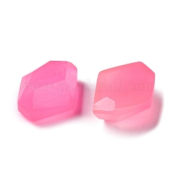 染色されたナチュラルピンク瑪瑙ビーズ  穴がない  多面カット菱形  14x10.5x5.5mm&nbsp;G-P510-01