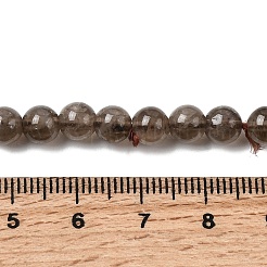 天然石スモーキークォーツビーズ連売り  ラウンド  グレードAB  6~6.5mm  穴：0.9~1mm  約63~67個/連  14.80~15.12''（37.6~38.4センチメートル）&nbsp;G-B167-A09-6mm