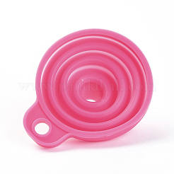 Portable Foldable Silicone Funnel Hopper&nbsp;AJEW-WH0104-40C