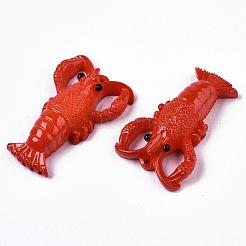 樹脂チャーム  模造食品  手短に  レッド  49x31.5x13mm  穴：2mm&nbsp;RESI-R426-01