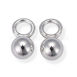 201ステンレススチールペンダントエンドピース  銀  6x3mm  穴：1.5mm&nbsp;STAS-N005-03S