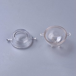 プラスチックキャンドル型  キャンドル作りツール用  ラウンド  透明  4.5x6.1x4.6cm&nbsp;LS-AJEW-WH0098-89