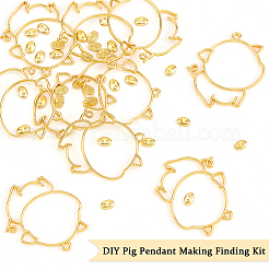 DIY Pig Pendant Making Finding Kit&nbsp;FIND-OC0001-64
