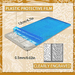 ステンレス鋼の DIY ネイルアート テンプレート  テンプレートツール  長方形  混合図形  12x6cm  3個/セット&nbsp;MRMJ-WH0092-083
