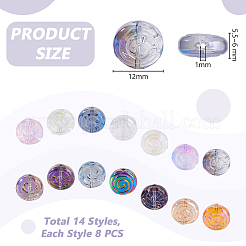 112Pcs 14 Styles Electroplated Glass Beads&nbsp;GLAA-GA0002-40
