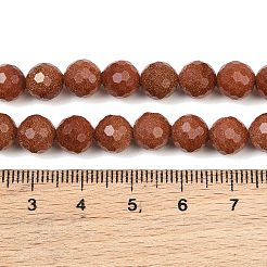 Synthetic Goldstone Beads Strands&nbsp;GG-CBA199E-F01-8mm