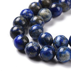 天然石ラピスラズリビーズ連売り  ラウンド  8mm  穴：1mm  約44~47個/連  15インチ（39cm）&nbsp;X-G-J396-8mm