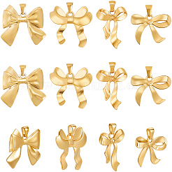 12Pcs 4 Styles 201 Stainless Steel Pendants&nbsp;STAS-BBC0007-31
