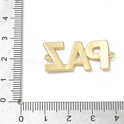 真鍮製コネクタチャーム  ワードパズ  ゴールドカラー  14x31x2mm  穴：1.2mm&nbsp;KK-CBAE532-01C-G