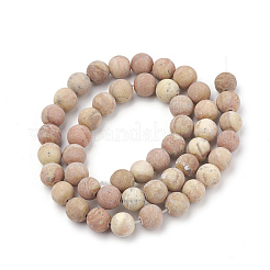 Natural Wood Lace Stone Wooden Jasper Beads Strands&nbsp;G-T106-263