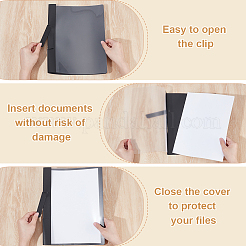 5Bags Transparent Plastic Rotating Side-Opening File Folder&nbsp;AJEW-WA0002-01