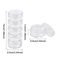 プラスチックビーズ収納ケース  19センチの長さ  幅8.5cm  高さ3.5センチ  容量：5ml（0.17液量オンス）&nbsp;LS-C025Y