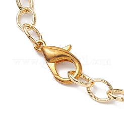 Teardrop Glass & Cross Alloy Pendant Necklaces&nbsp;NJEW-JN04962