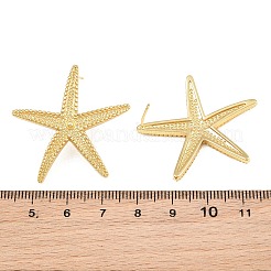真鍮マイクロペーブクリアキュービックジルコニアスタッドピアス  ヒトデ  ラックめっき  長持ちメッキ  鉛フリー＆カドミウムフリー  18KGP本金メッキ＆ガンメタル  34x34mm&nbsp;KK-CBA960E-25G