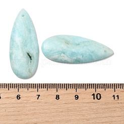 天然異極鉱ペンダント  ティアドロップ  38x15x4.5~5mm  穴：1.4mm&nbsp;G-A282-02A