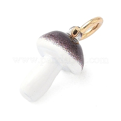 スプレーペイント304ステンレスペンダント  丸カン付き  キノコ  15x8.5x8.5mm  穴：4mm&nbsp;STAS-H254-04G-09
