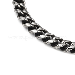 Tarnish Resistant Men's 304 Stainless Steel Cuban Link Chain Bracelets&nbsp;STAS-A051-04B-01