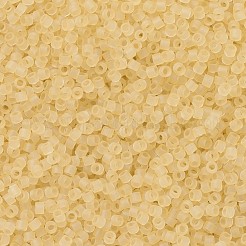 MIYUKIデリカビーズ  シリンダー  日本製シードビーズ  11/0  （db1272)透明マットライトストロー  1.3x1.6mm  穴：0.8mm  約2000PCS /ボトル  10 G /ボトル&nbsp;SEED-JP0008-DB1272