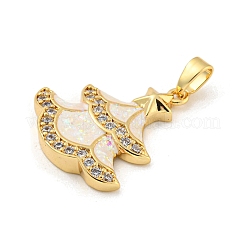 Christmas Brass Micro Pave Cubic Zirconia Pendants&nbsp;KK-H468-03B-03G