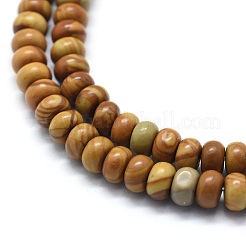 Natural Wood Lace Stone Wooden Jasper Beads Strands&nbsp;G-E507-04A-6mm