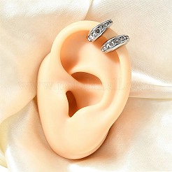304 Stainless Steel Rhinestone Cuff Earrings for Women&nbsp;EJEW-A165-01P