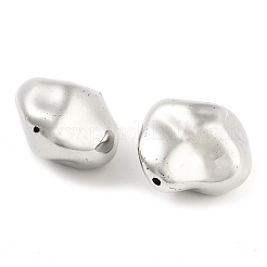 CCBプラスチックビーズ  ナゲット  プラチナ  19.5x18x13mm  穴：1.2mm  約265個/500g&nbsp;CCB-S164-10P