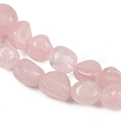 天然マダガスカル ローズクォーツビーズ連売り  ナゲット  タンブルストーン  ピンク  5~14x7~10x4~8mm  穴：1mm  約43~45個/連  15.47~15.75''（39.3~40センチメートル）&nbsp;X-G-Q060-E21-02