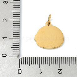 304ステンレススチールエナメルペンダント  ゴールドカラー  カラフル  ハンバーガーチャーム  14.5x15x1.5mm  穴：4mm&nbsp;STAS-A145-01A-G