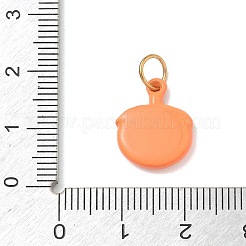 304ステンレススチールエナメルペンダント  柿のチャーム  ゴールドカラー  16x12.5x3mm  穴：4.5mm&nbsp;SA-CBA5B21-02G
