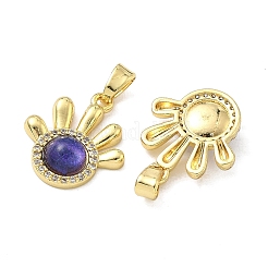 Brass Micro Pave Cubic Zirconia Pendants&nbsp;KK-C158-02G