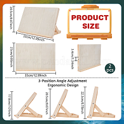 木製卓上イーゼルスタンド  長方形  古いレース  330x230x34mm&nbsp;AJEW-WH0752-060