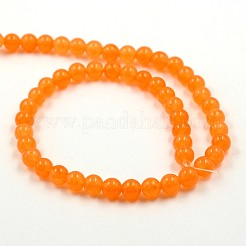 Dyed Natural White Jade Round Bead Strands&nbsp;X-G-J268-8mm-05