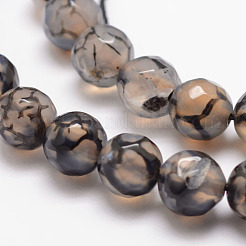 Natural Dragon Veins Agate Bead Strands&nbsp;X-G-K166-07F-8mm-04