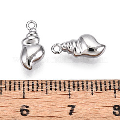 304ステンレススチールチャーム  コンクチャーム  変色防止  ステンレス鋼色  12x5.5x4mm  穴：1.2mm&nbsp;STAS-N109-140P