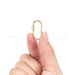 Brass Screw Carabiner Lock Charms&nbsp;X-KK-T047-07G