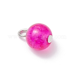 20Pcs 2 Styles Spray Painted Crackle Glass Charms&nbsp;PALLOY-JF03253