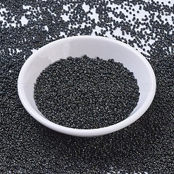 MIYUKIラウンドロカイユビーズ  日本製シードビーズ  （rr4511)黒ピカソ  6/0  4mm  穴：1.5mm  約540個/50g&nbsp;SEED-X0057-RR4511