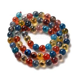 Natural Dyed & Heated Runny Agate Beads Strands&nbsp;G-K356-A01-01