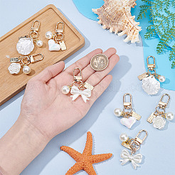 8Pcs 4 Styles ABS Imitation Pendant Decorations&nbsp;HJEW-NB0002-15