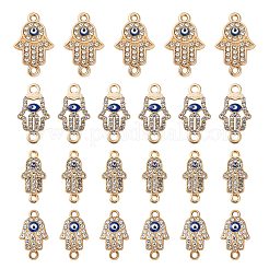 40Pcs 4 Style Alloy Rhinestone Links/Connectors&nbsp;ALRI-LS0001-01
