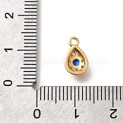 Brass Micro Pave Cubic Zirconia Pendants&nbsp;KK-K294-10G
