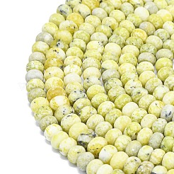 Natural Yellow Turquoise(Jasper) Beads Strands&nbsp;G-P575-A33-6x4mm