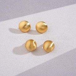 女性用合金ハーフラウンドスタッドピアス  ゴールドカラー  18.5mm  ピン：0.7mm&nbsp;JE1016A