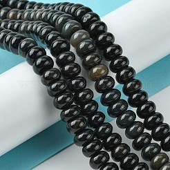 天然石瑪瑙ビーズ連売り  染め＆加熱  ロンデル  8~8.5x5mm  穴：0.9mm  約79個/連  15.75''（40センチメートル）&nbsp;G-D067-B01-01
