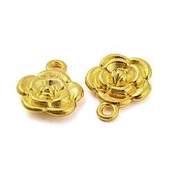 合金ペンダント  カドミウムフリー＆鉛フリー  花  ゴールドカラー  15.5x13x3.5mm  穴：1.6mm  約833個/1000g&nbsp;FIND-G065-15G